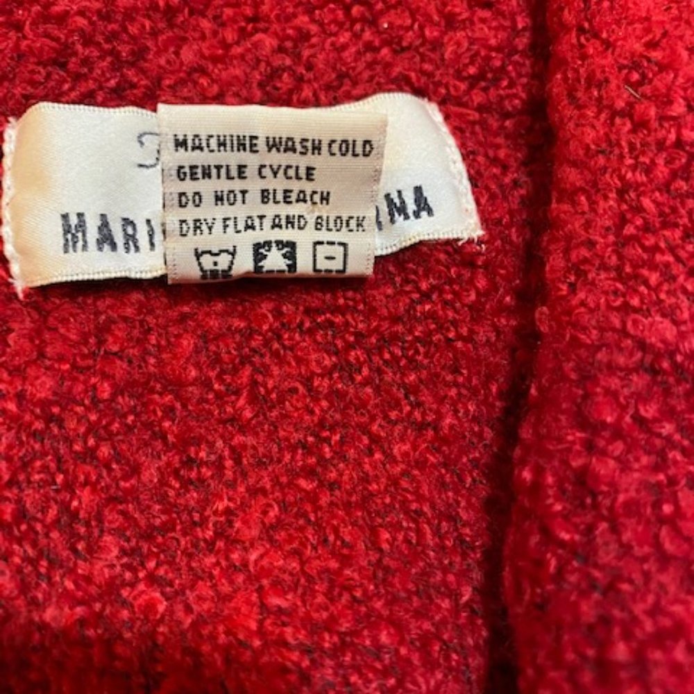Marisa Christina sweater, Large, Red, Cardigan, button front. - Picture 5 of 5